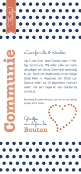 Uitnodiging communie - meisje | custom made